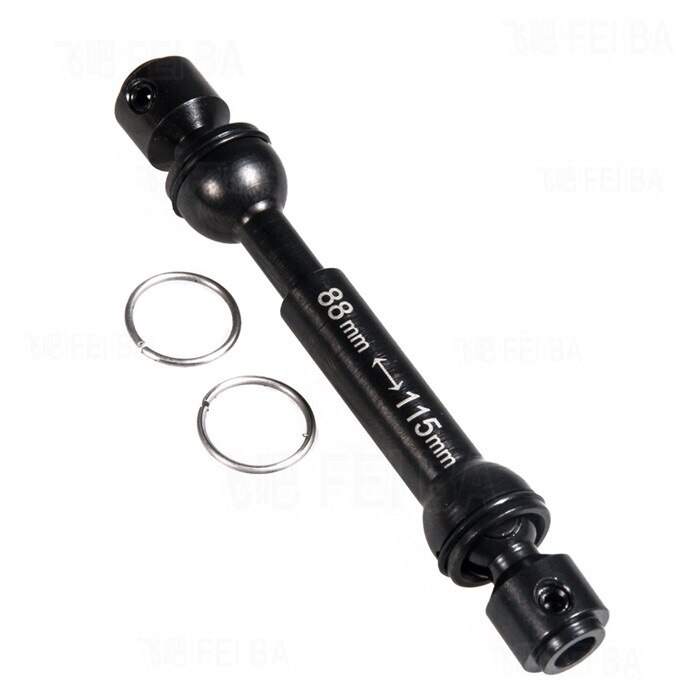 Holdbart stål kardanaksel universal metal transmissionsaksel til  rc 1/10 aksiale scx 10 wraith  d90 trx -4 larvebåndreparationsværktøjsdele: 88-115mm