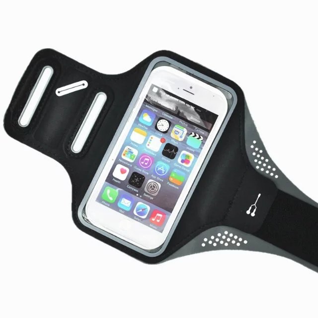 6" Running Sports Armband For iphone 7 8 6 6s Plus X XR XS MAX XiaoMi 9 SE A2 A1 Samsung S8 S9 Note 8 S10E S10 Cover Nylon Pouch: Black 2