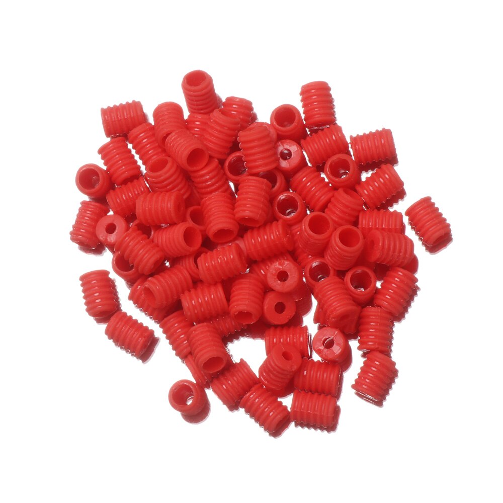 100Pcs Volwassen Kinderen Verstelbare Siliconen Koord Sloten Non Slip Stopper Kleurrijke Lanyard Gesp Koortjes Schakelt Accessoires: watermelon red