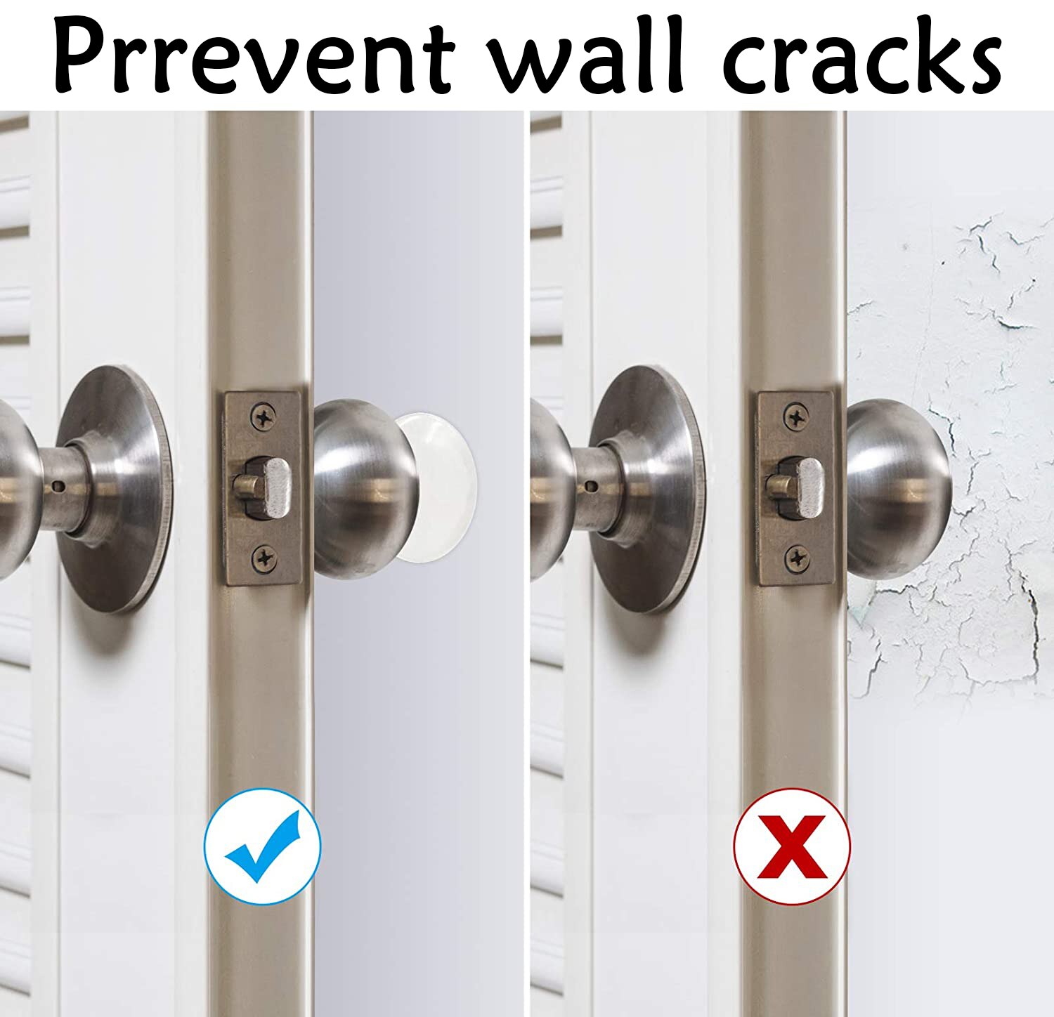 6pcs Door Stopper Wall Protector Self Adhesive Silicone Door Bumpers Clear Round Rubber Bumper Protectors Door Handle Bumper