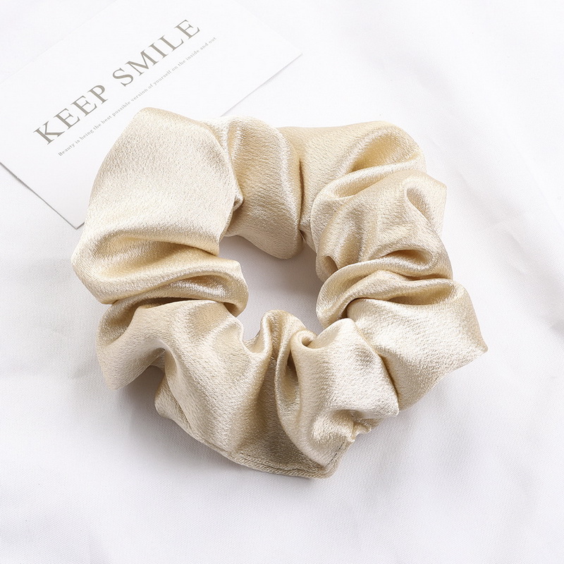 Scrunchies de satén de Color sólido de Corea para mujeres, coletero saten pelo mujer gomas de pelo saten negro y rojo coleteros de seda satin scrunchies cuerda para el cabello, tocado: Gris