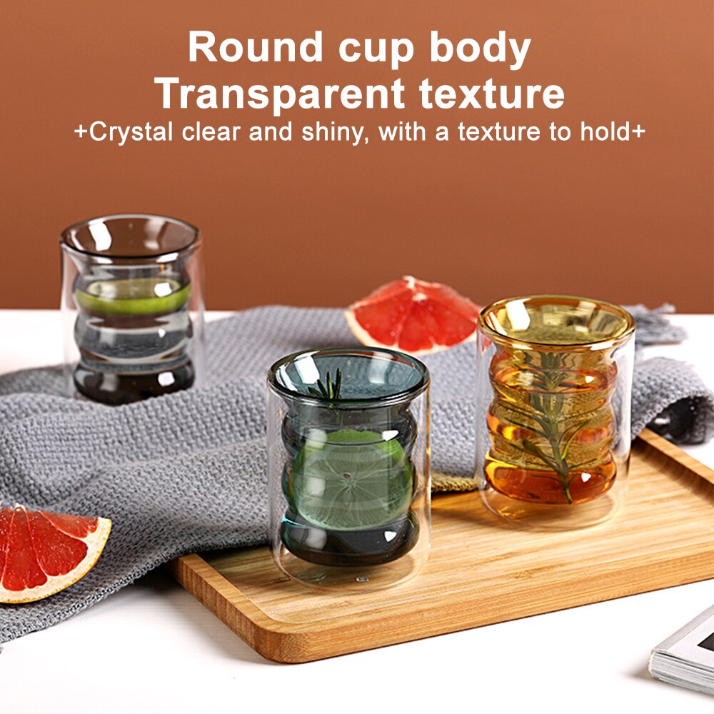 Tasse à café à Double paroi anti-brûlure, joli Mug en verre coloré, pour le thé ou le lait, idéal comme de noël