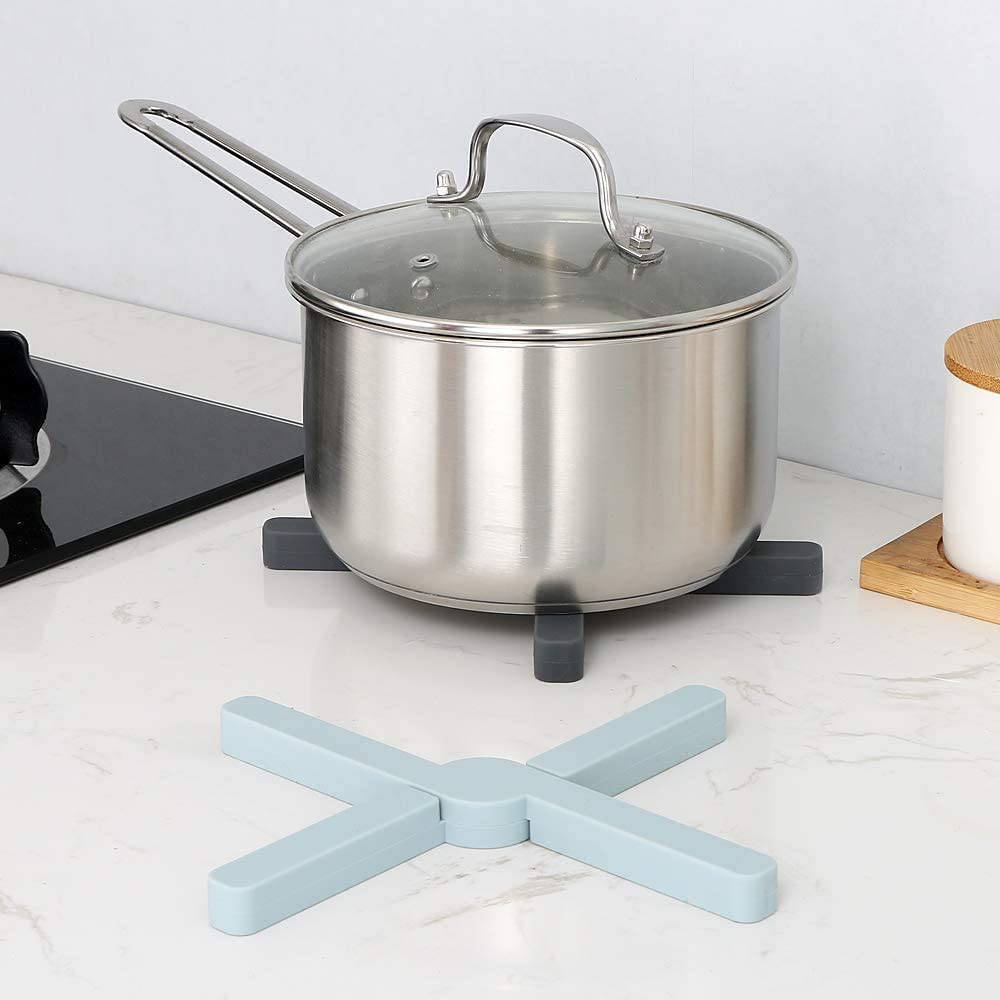 Dessous de plat en Silicone pour casseroles chaudes, support de casserole pliant, protection contre la chaleur, dessous de plat de cuisine, dessous de plat de Bar antidérapant en caoutchouc