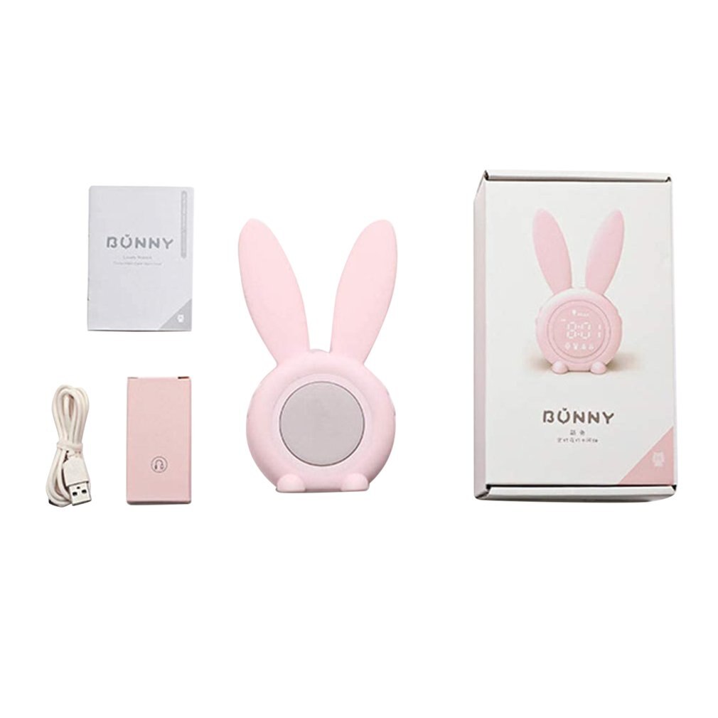 Wake Up Light Bedside Lamp Alarm Clock Light Rabbit Alarm Clock With Sunrise And Sunset Simulation Thermometer