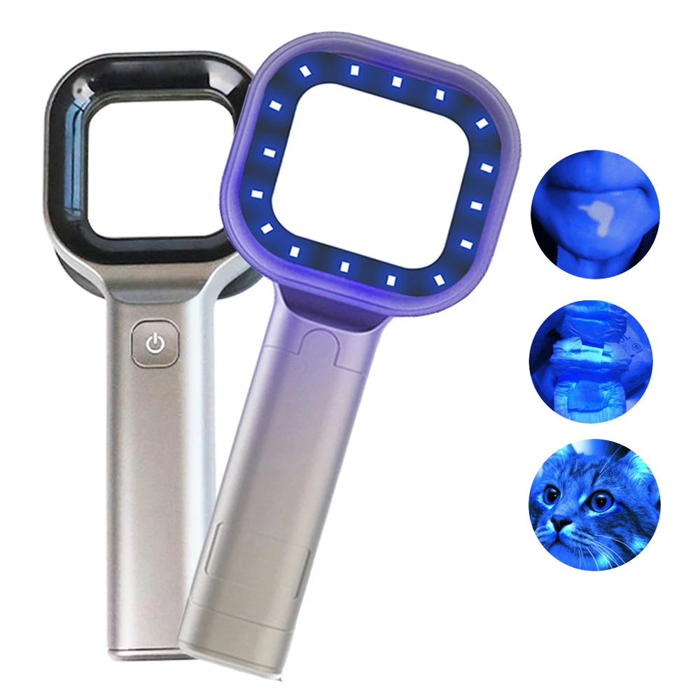 Woods Light Skin Examination For Cat Dog Ringworm Handheld UV Wood's lamp Skin Fungus Detector Vitiligo Pityriasis Versicolor