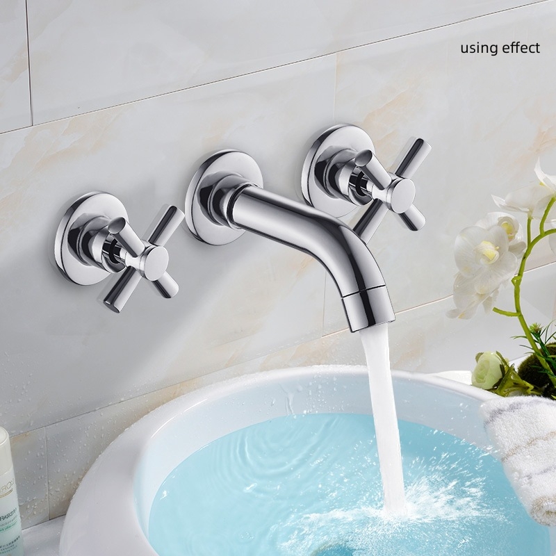 Cross Faucet Handle Knob Zinc Alloy Handwheel Universal Cold Sink Taps Switch for Kitchen Bathroom Tap Replacement Parts