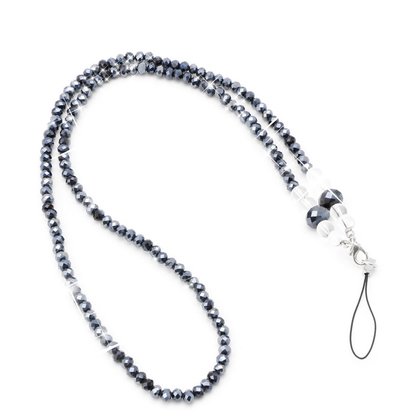 Pearls Long Neck Strap Lanyard KeyRing Keychain Holder Necklace For Mobile Phone: 6