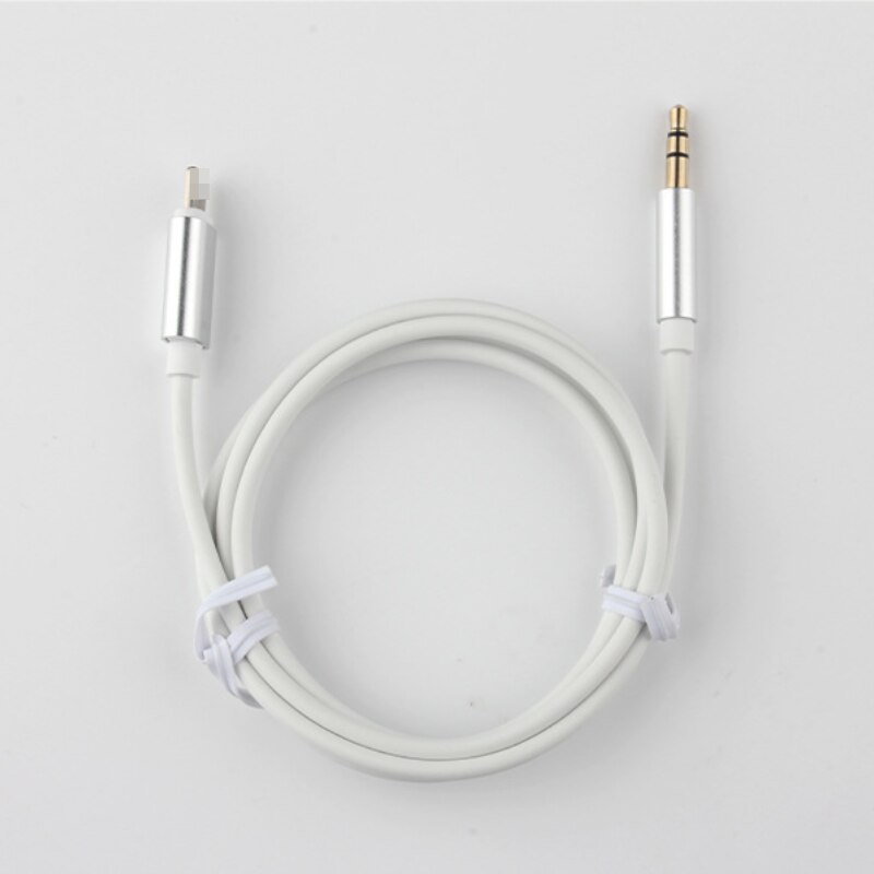 Car Audio Kabel Lightning Naar 3.5Mm Jack Aux Audio Hoofdtelefoon Kabel Auto Converter Voor 7 8plus11Pro Xs Max Auto aux Kabel: Zilver