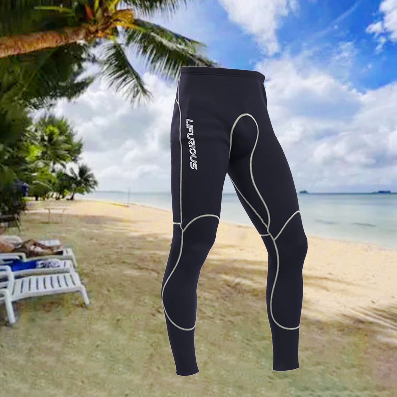 Pantalones de neopreno para hombre, mallas ajustadas para mantener el calor, 2mm, para natación, buceo, kayak, Invierno