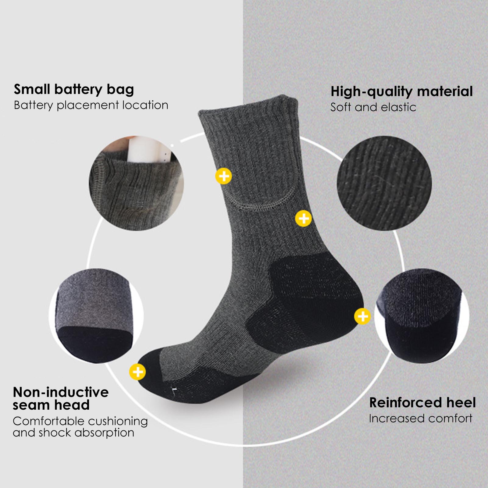 Calcetines térmicos recargables para hombre y mujer, medias térmicas con calefacción eléctrica, para clima frío, 4000mAh, para invierno