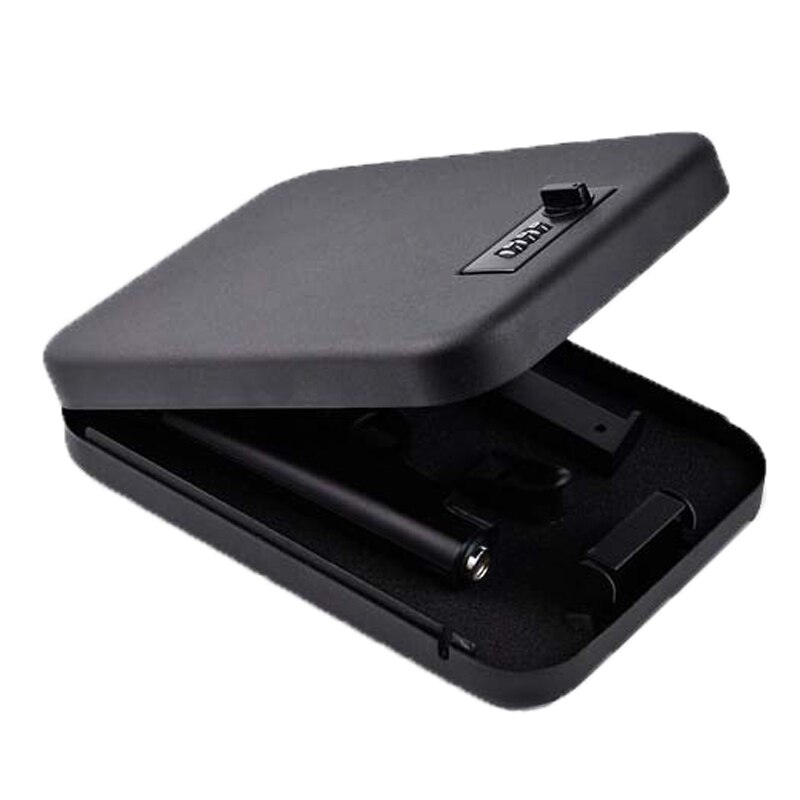 Portable Safe Key Car Interior Valuables Storage Box Steel Safe Car Safe Lockbox