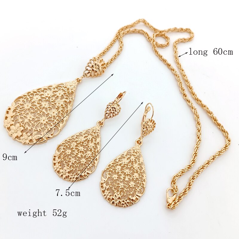 Set di gioielli da sposa marocchini gioielli per capelli da sposa collana con ciondolo in filo ondulato in metallo orecchini a forma di fiore cavo per donna