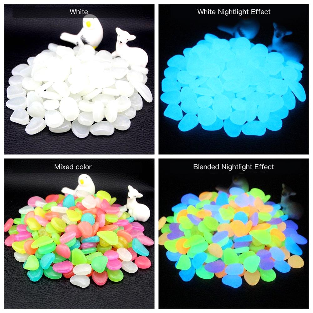 100 Stuks Lichtgevende Kunstmatige Steentjes Glow In Dark Stone Huis Tuin Decoratie Fluorescent Kunstmatige Steen Voor Aquarium Fish Tank