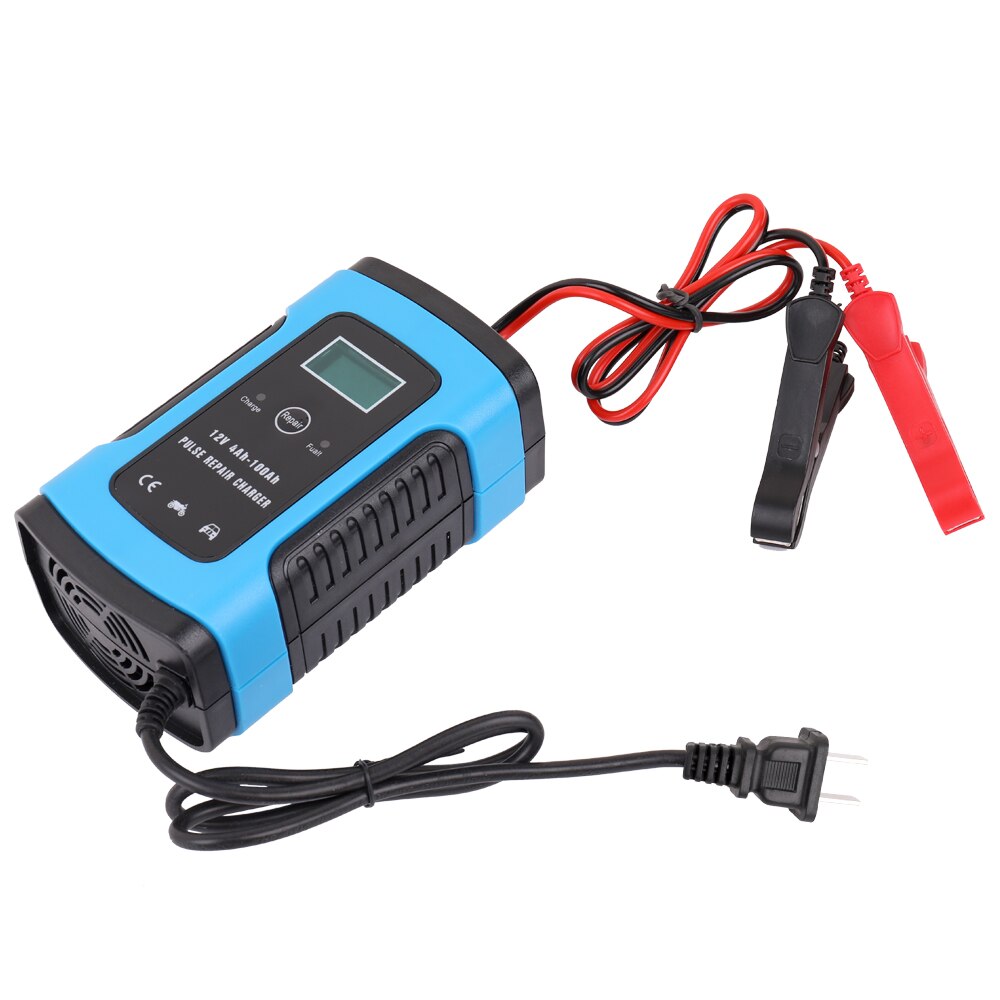 12V 6A Volledige Automatische Auto Batterij Oplader Intelligente Snelle Power Opladen Puls Reparatie Laders Nat Droog Lood-zuur Batterij-Lading