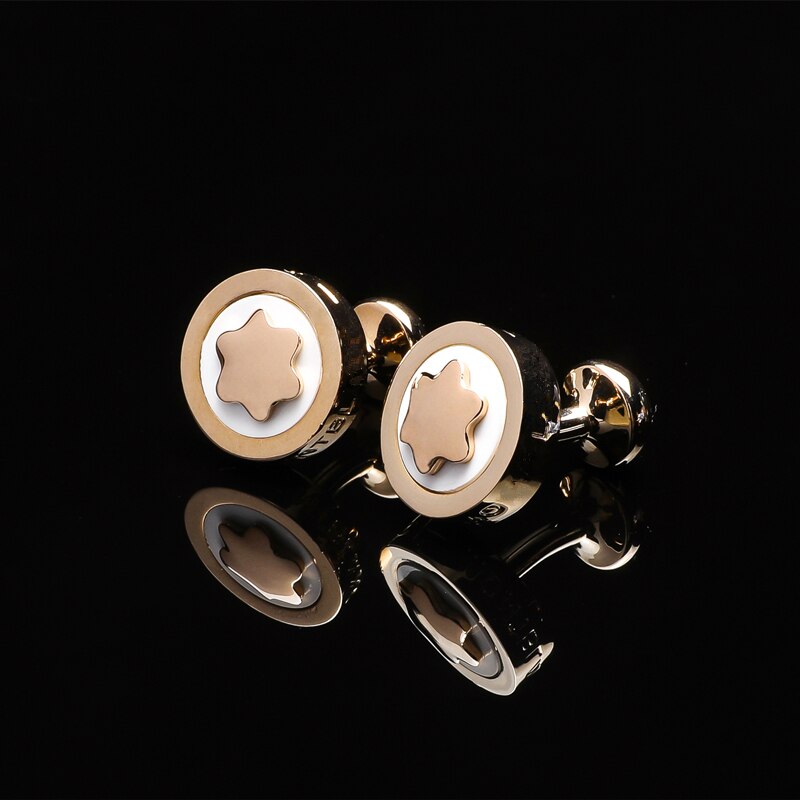 FLEXFIL Luxury shirt cufflinks for men's Brand cuff buttons cuff links gemelos round wedding abotoaduras Jewelry