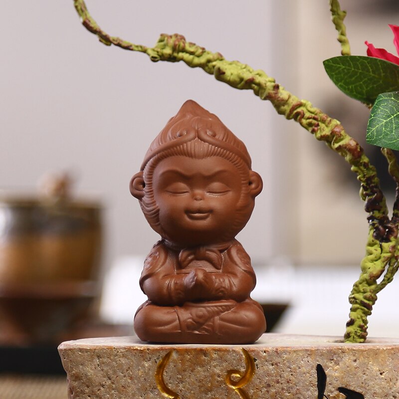 Monkey King Ceramic Decoration Home Decoration Tea Art Pet Statue Sculpture Home Decoration Monkey King Statue: NamasteB
