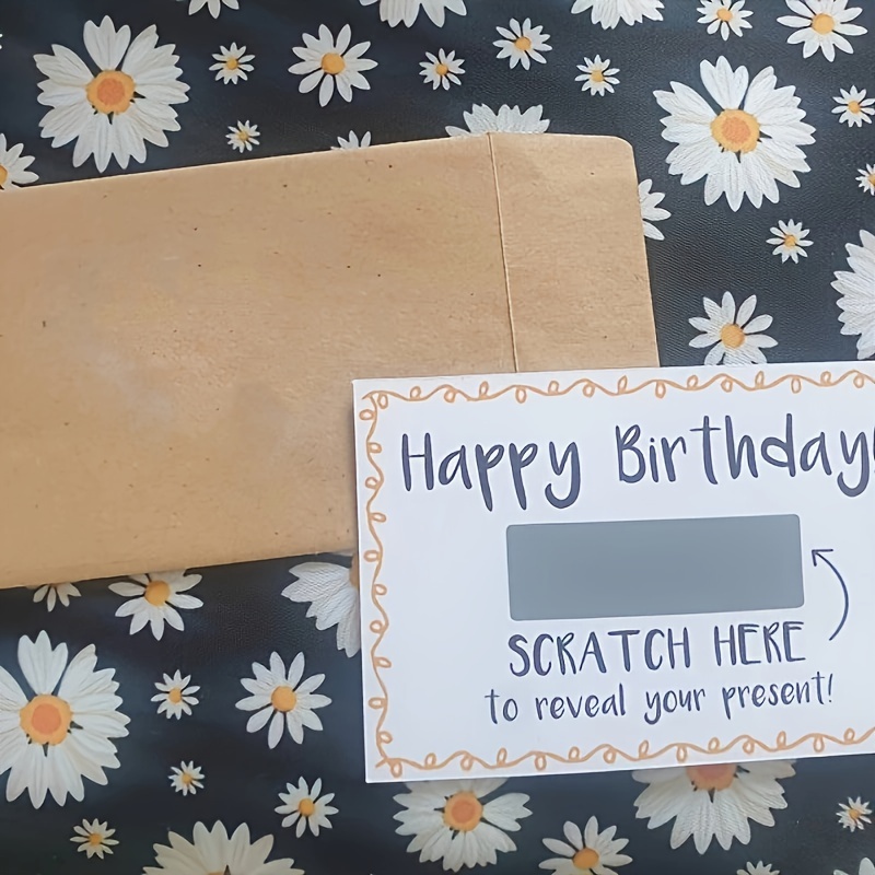 10pcs, DIY Birthday Cards, Scratch Off Cards, Surprise Card, Birthday For Boyfriends And Girlfriends, Date N