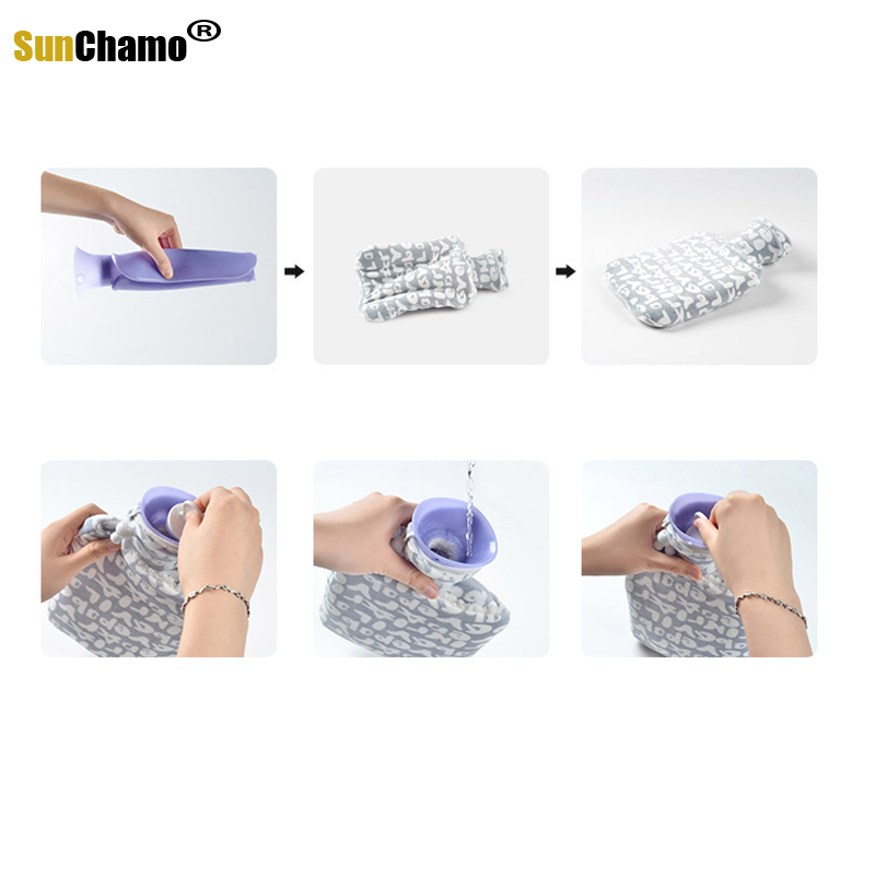 Warm Water Fles Warm Water Zak Water Injectie, foot Warming Bed Size Pluche Schattige Mini Draagbare Baby Meisje Warming Handen