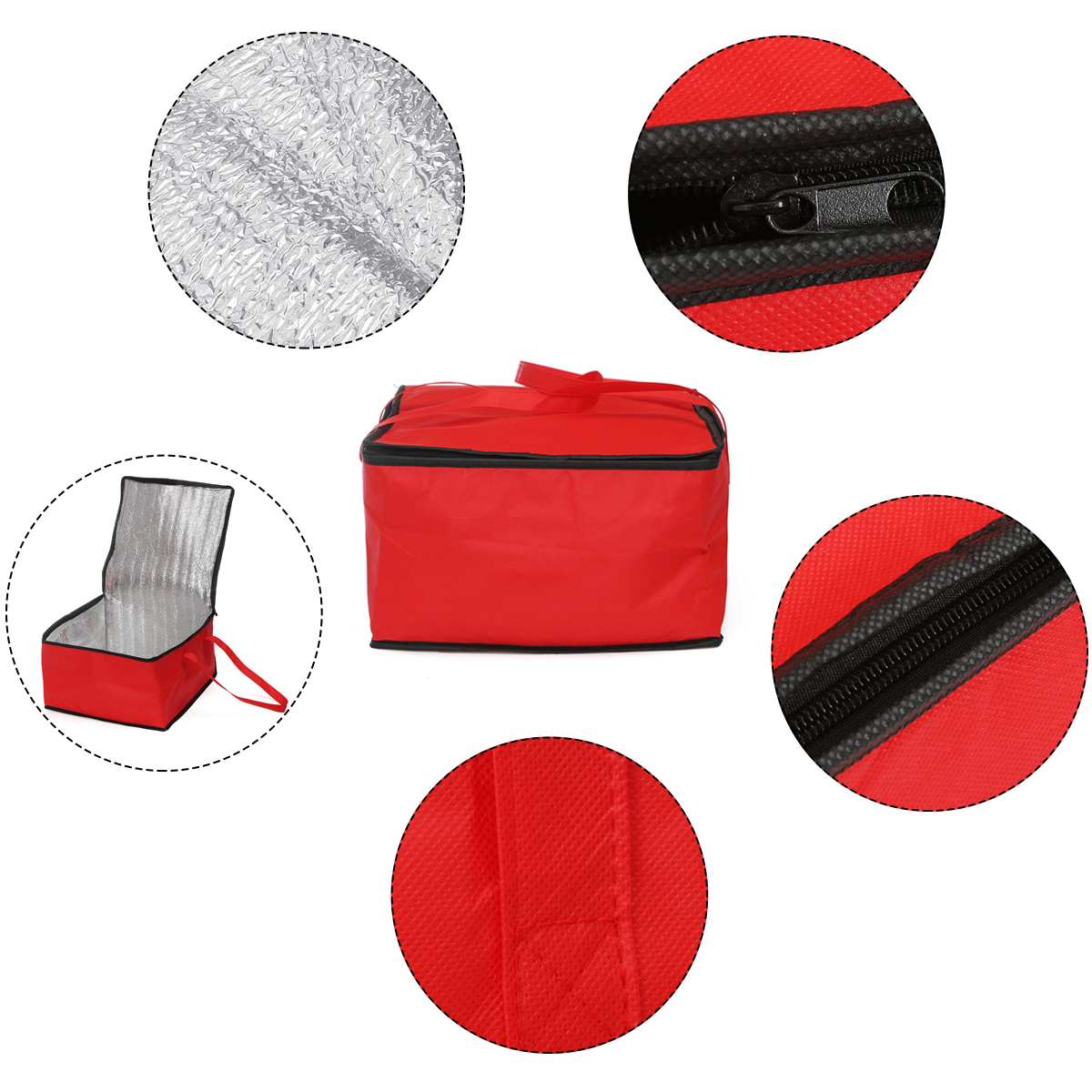 19" Waterproof Insulated Bag Cooler Bag Insulation Folding Picnic Portable Ice Pack Food Thermal Bag Food Bag Pizza Bag