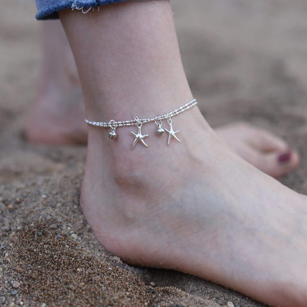 Sommer Stil Strand Fußkettchen Perlen Ankle Ketten Fuß Kette Schmuck Fußkettchen Fuß Armbänder Für Frauen: D1063