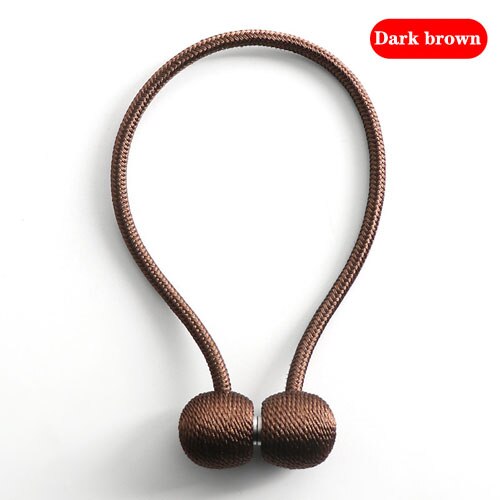 Magnetisk gardinklämma gardinhållare hängande boll spänne gardinbindningar spänne klämmor tillbehör heminredning: Mörkbrun / 1pc