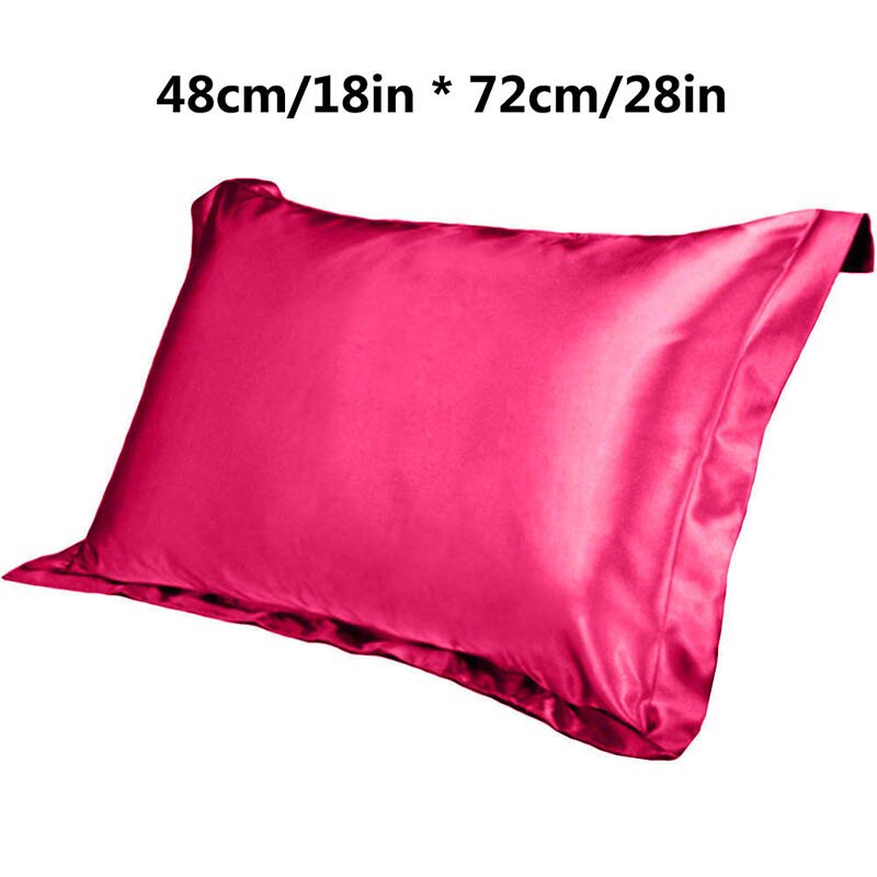 1pc enkla kuddar i ren färg i siden i fyrkantigt format bekvämt för att sova i sovrummet mjuka kuddar 48 cmx 74cm: H