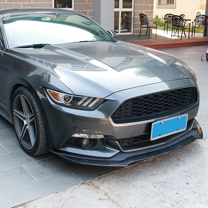 Parachoques delantero Universal para Ford Mustang, pala de parachoques de fibra de carbono, labio Spoiler para Ford Mustang