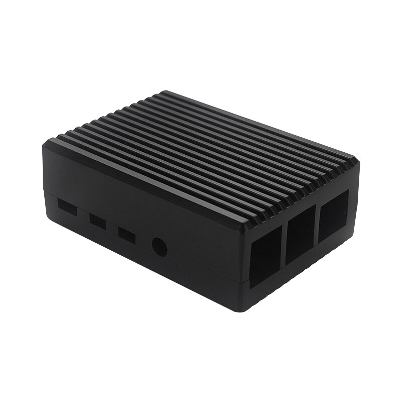 Raspberry Pi 4 Model B Aluminum Alloy Case Metal Enclosure Passive Cooling Shell Heat Dissipation Box for Raspberry Pi 4B: Black