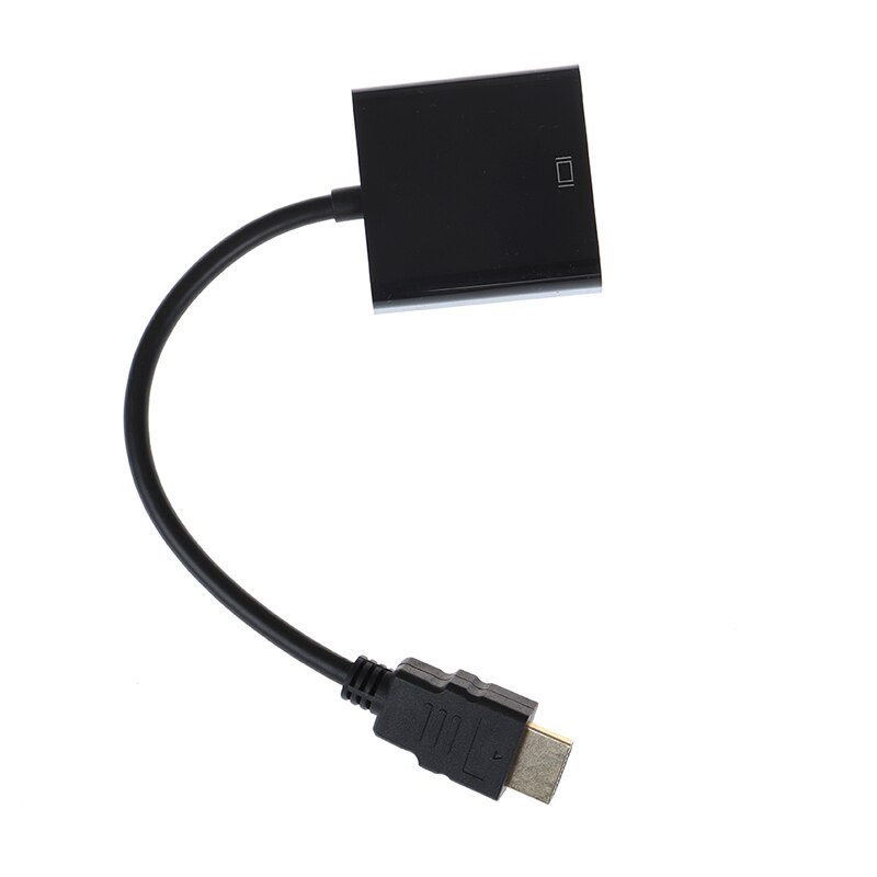 Black HDMI to VGA adapter cable Projector monitor HD converter cable