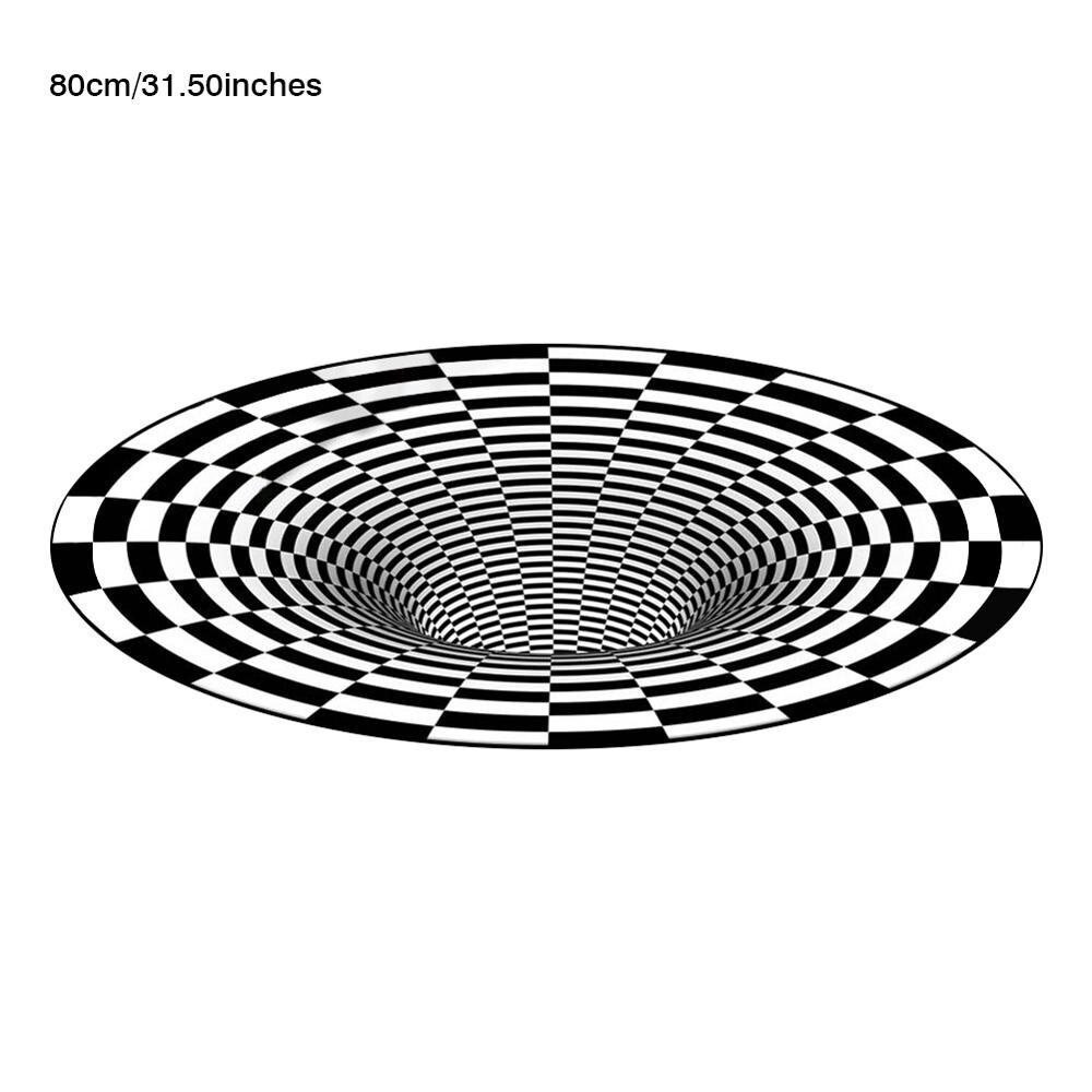 3D Vortex Illusion Rug Swirl Print Optical Illusion Areas Rug Carpet Floor Pad Non-slip Doormat Mats for Home: 7