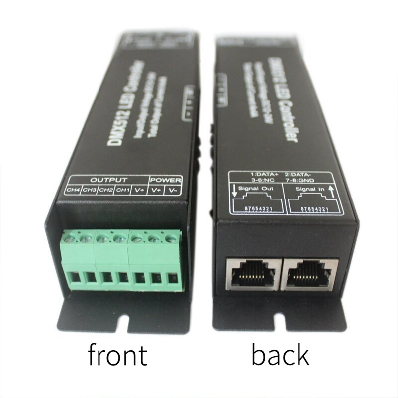 3CH DC12-24V RGB RGBW DMX 512 Controller RGB RGBW LED DMX512 Decoder 3 Channel x 4A for LED Strip Light