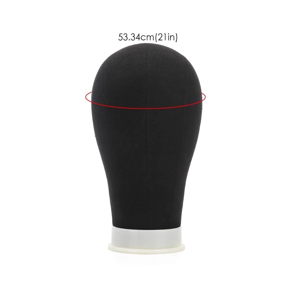 Ever land 21 pouces formation Mannequin tête toile bloc tête affichage style Mannequin Mannequin tête perruque support pour perruque affichage: 21inch Black