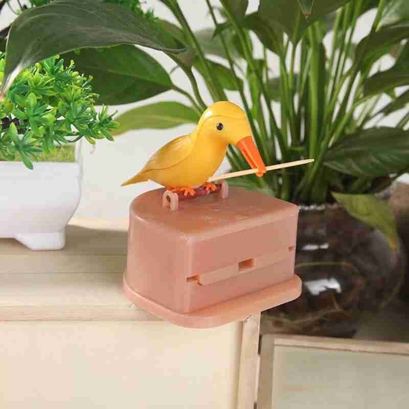 Creatieve Vogel Automatische Tandenstokers Houder Container Dispenser Box Automatische Tandenstoker Houder Opbergdoos Bureau Decoratie