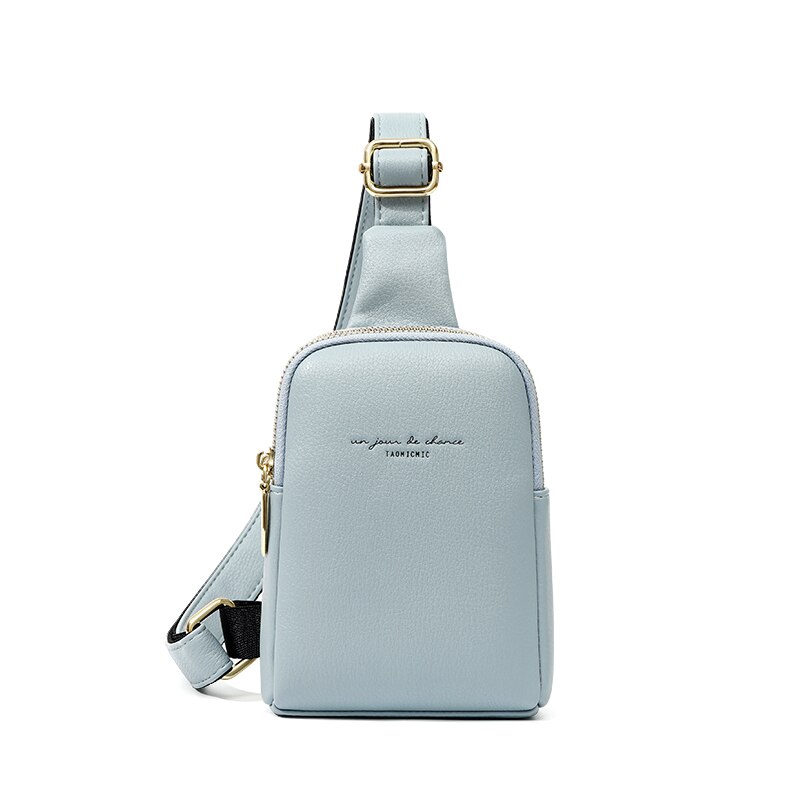 Damesmode Borst Pak Zak Kleine Lederen Banaan Portemonnee Tas Vrouwelijke Mini Crossbody Tas Dames Taille Zakken Pocket: Blue