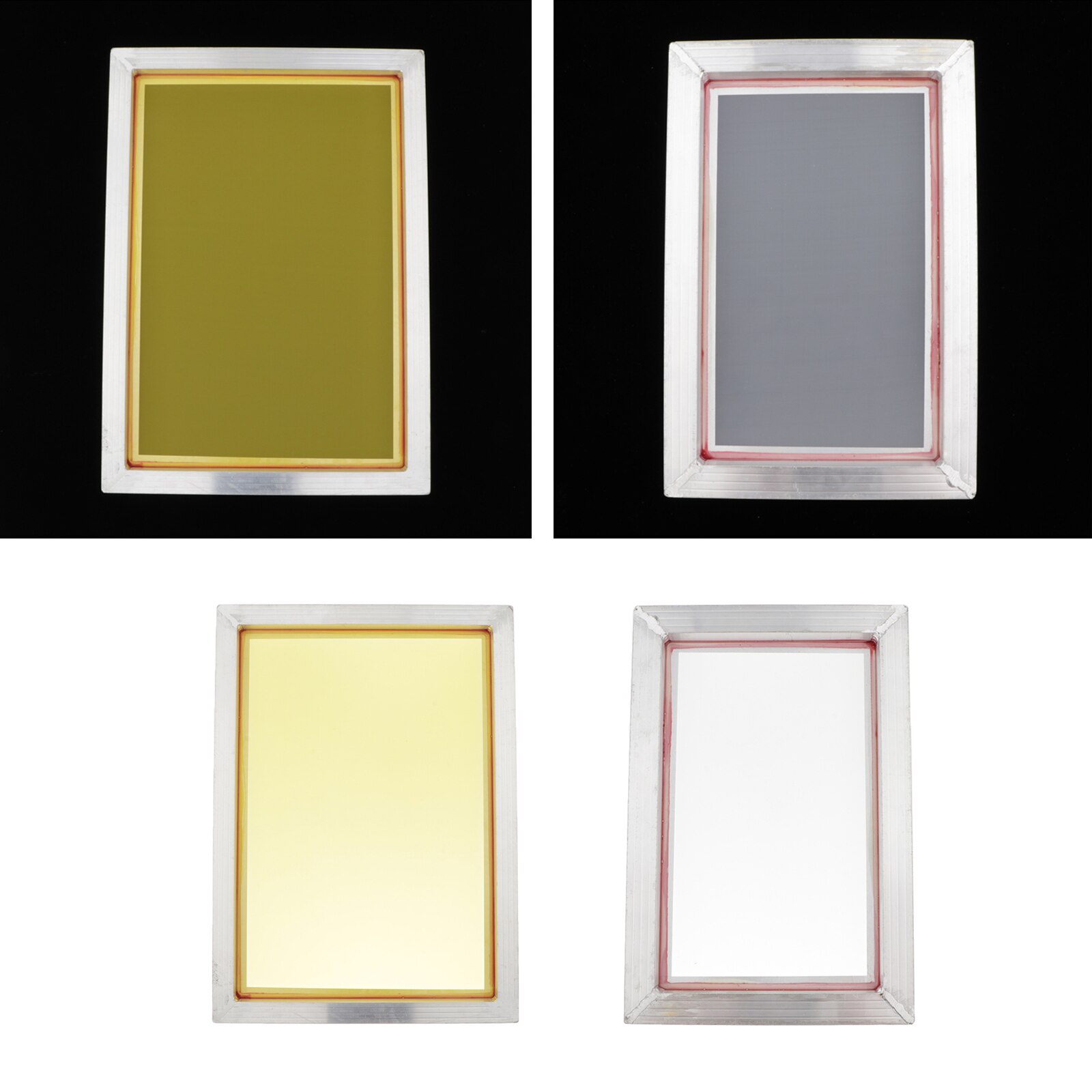 2Stck 120T Aluminium Rahmen Größe 120 Weiß Gittergewebe Siebdruck Bildschirme Rahmen