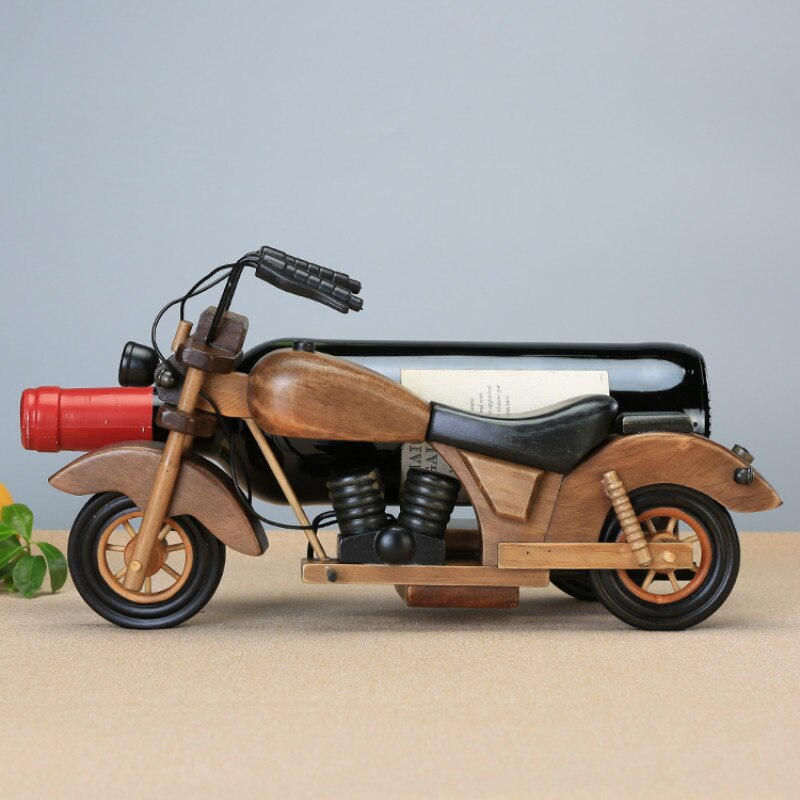 Handmade wooden Wine Racks Motorcycle wine rack Home Kitchen Bar Accessories Wine Bottle holder Decor Display Shelf mx11191535