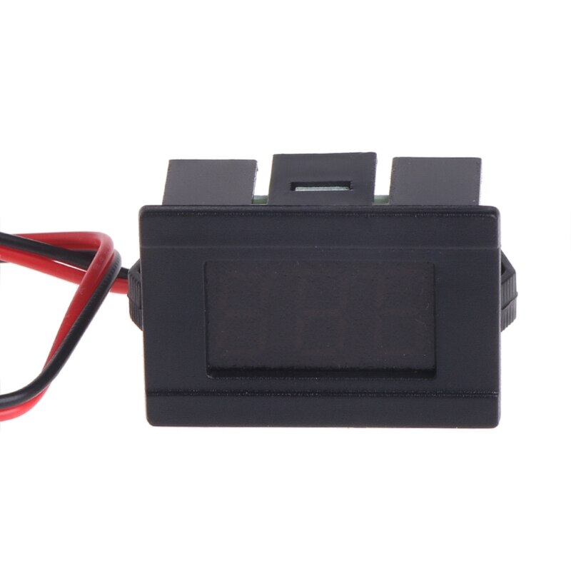 2 cables CC 4,5-30 V Mini LED pantalla Digital voltímetro voltaje Panel medidor