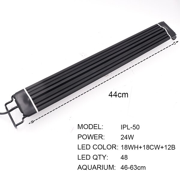 LED Aquarium Light ClassicLED Fish Tank Light Freshwater LED Light for Aquarium with Extendable Brackets White and Blue LEDs: 24W UK 220v