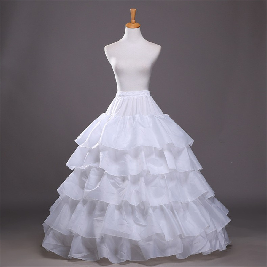 Falda de aro de forma completa, 5 capas de volantes, vestido de baile, enagua, enagua, Slip para vestido de novia, cintura ajustable