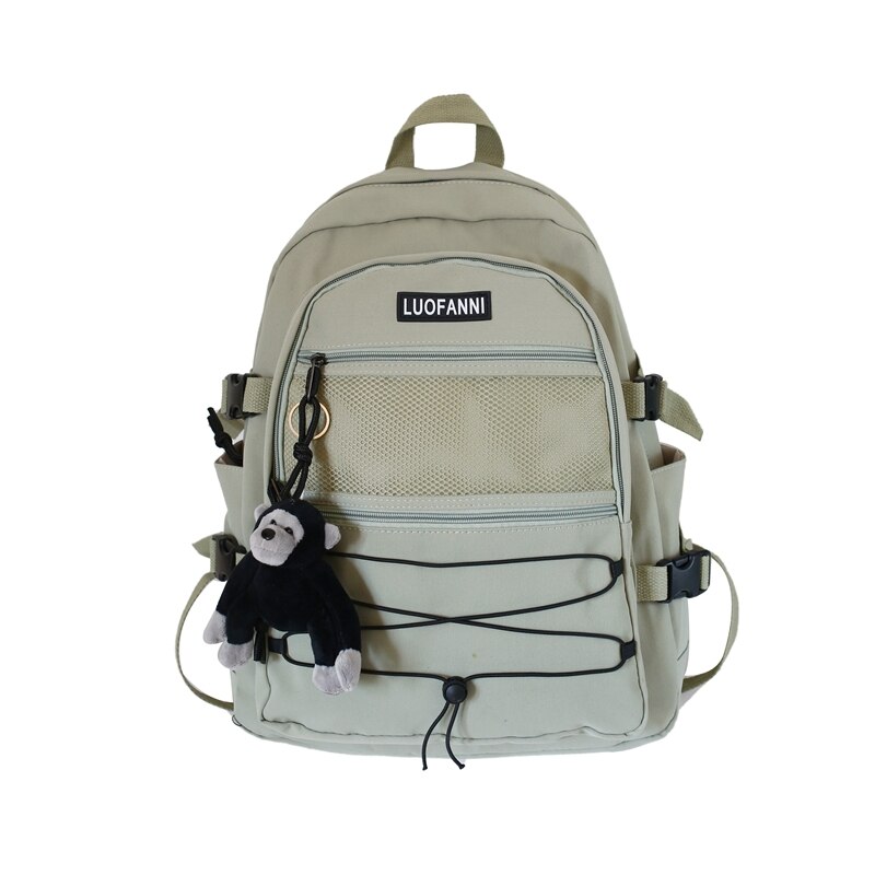 DCIMOR wysokiej jakości wodoodporny nylon kobiet plecak kobiet o dużej pojemności sznurkiem tornister dla nastolatków torba podróżna Mochilas: zielony / tylko backpack