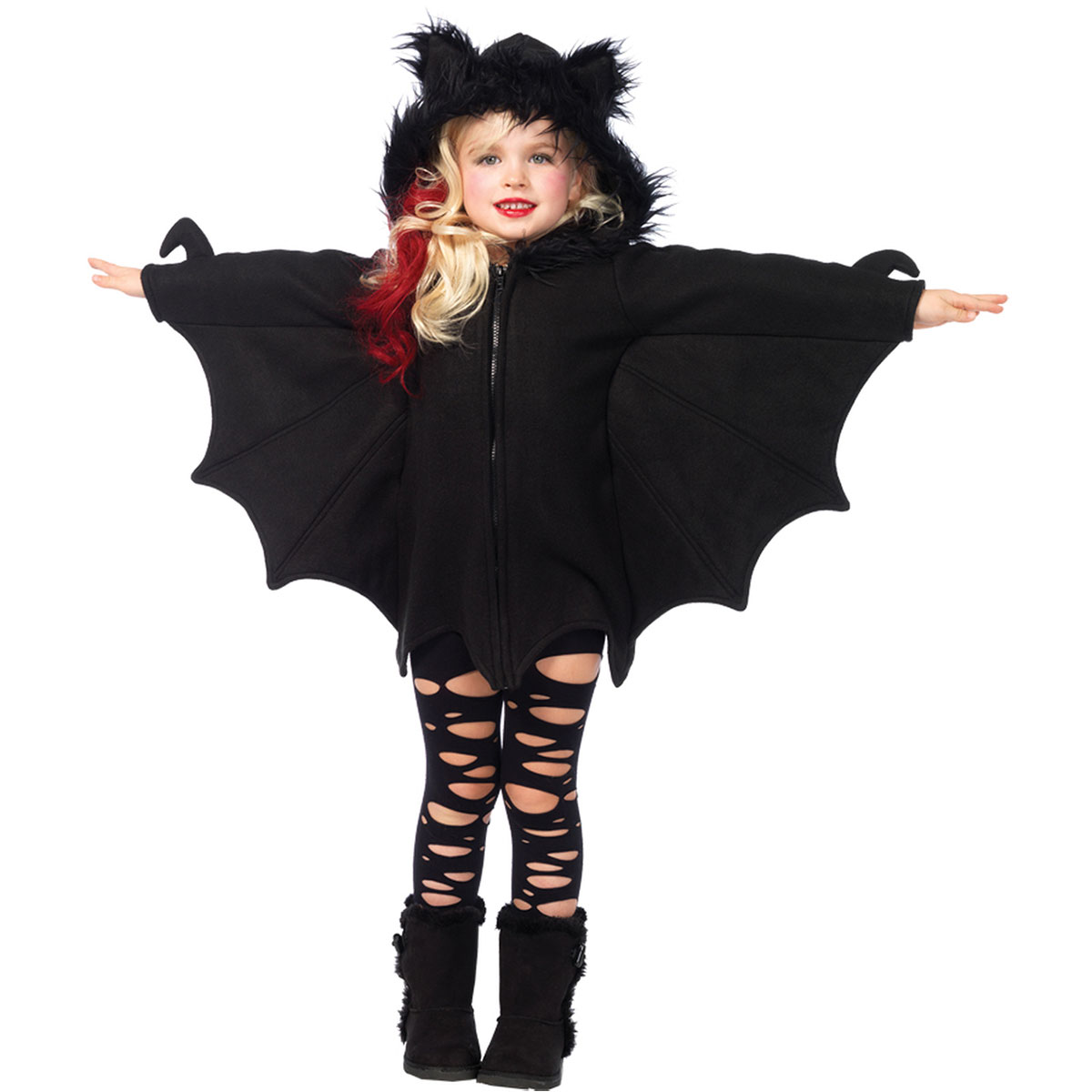 Umorden Carnevale di Halloween Bambini Bambini Costumi da vampiro pipistrello nero per Ragazzo Ragazza Adolescente Breve Fantasia Infantil Costume Cosplay