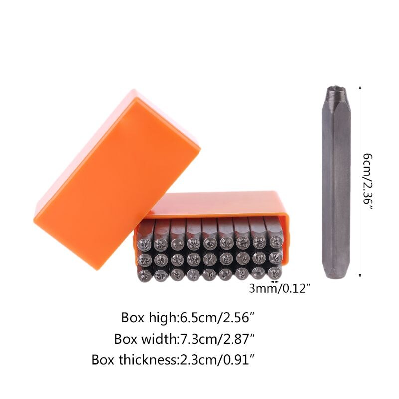 27 st/set versaler stål metall stämpel stämpling punch läder trä smycken  r7rc