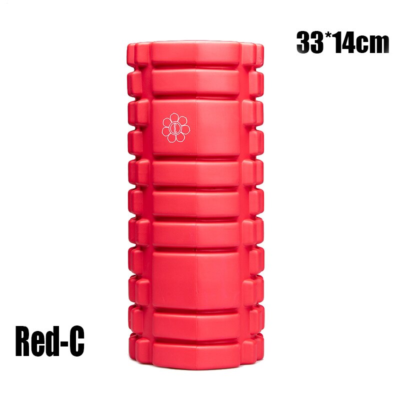 Yoga Foam Pilate Fitness Roller EVA Sports Column Train Gym Physical Massage Grid Floating Trigger Point Therapy Exercise block: Red