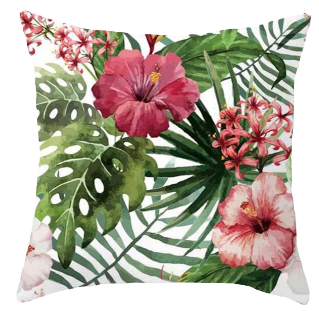 45*45cm tropiske træer grøn pude dekorative puder blomsterpude polyester bomuld pude: E