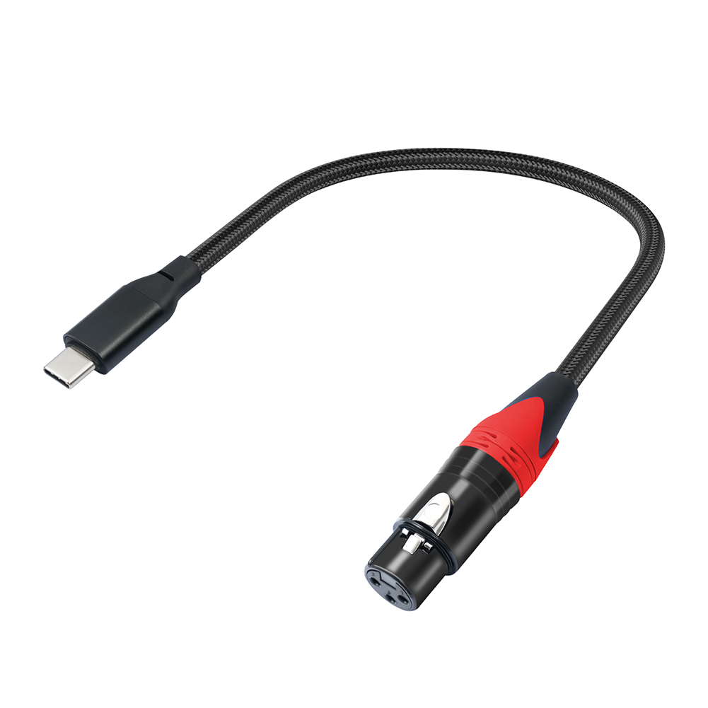 Câble de microphone USB C vers XLR femelle, Plug and Play, Audio Static, 1 m, 2 m, 3m