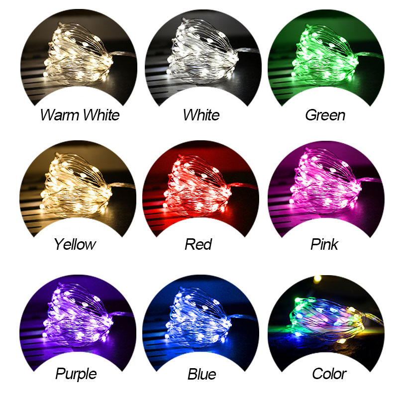 Guirlande lumineuse LED veilleuse éclairage de guirlande féerique 1M2M3M 5M lumière de décoration pour nouvel an lampe de fête d'anniversaire de mariage