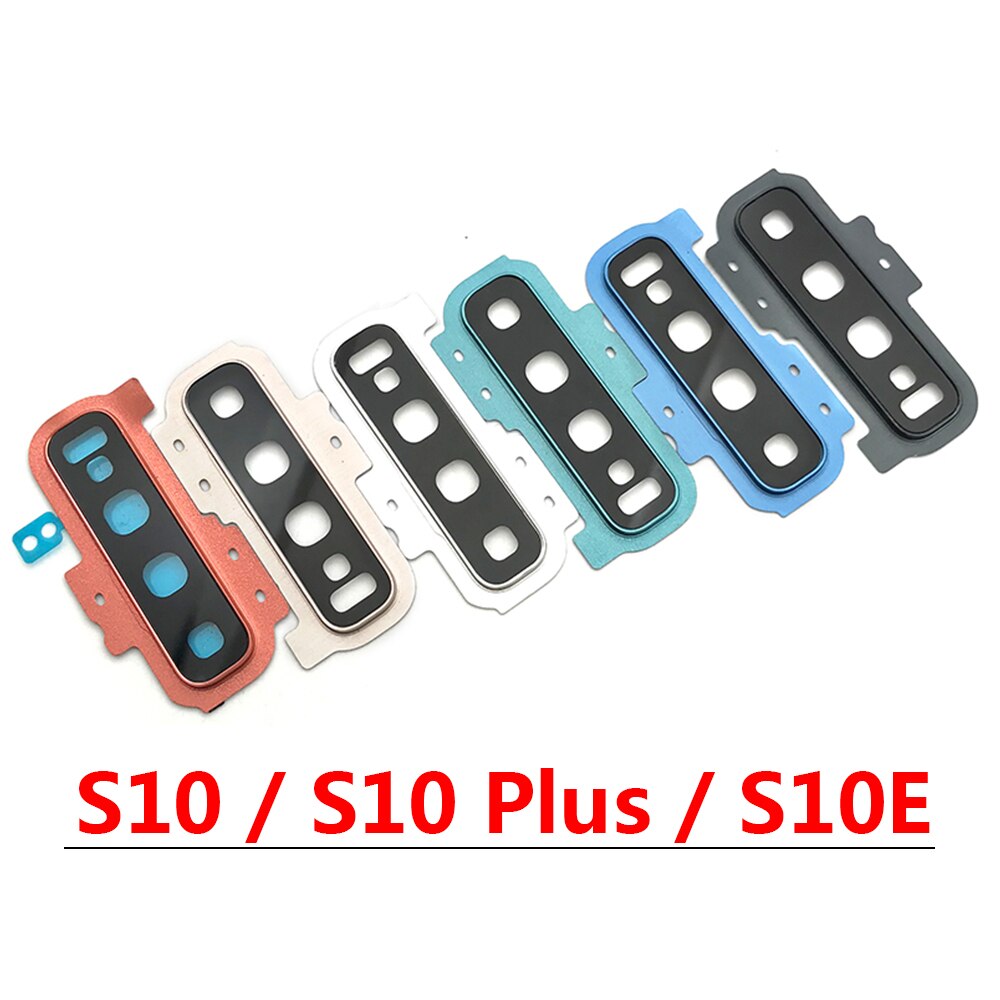 For Samsung Galaxy S10 Plus Rear Camera Glass Lens Cover With Frame Holder Replacement Spare Parts