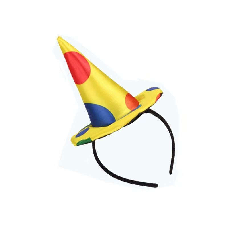 Peluca de payaso para niños y adultos, diadema superior, sombrero, pajarita para la nariz, accesorios para , circo, carnavales, disfraz de Halloween, Cosplay