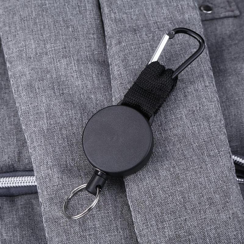 Kewucn Koolstofvezel Auto Sleutelhanger - Microfiber Leder 360° Draaibaar Anti-Verloren D-Ring