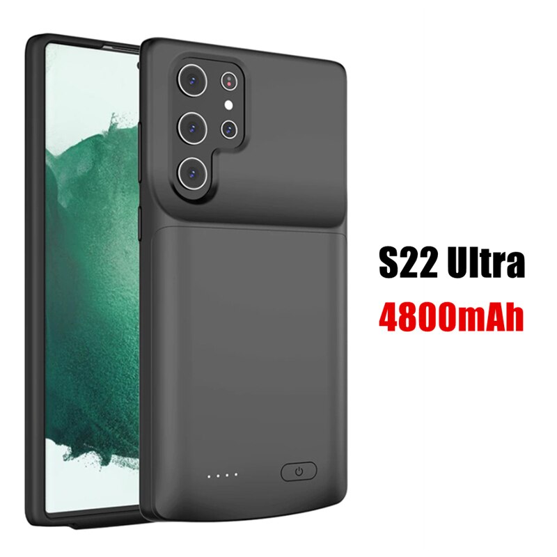 4800mAh Battery Charger Cases For Samsung Galaxy S22 Ultra S22+ S22 Plus Battery Cases 4700mAh Power Bank Cover For Samsung S22: S22 Ultra 4800mAh
